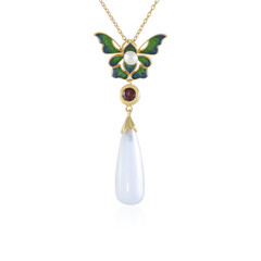 White Moonstone Silver Necklace (Adela Silber)