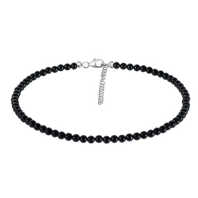 Black Tourmaline Silver Necklace