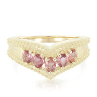 10K Unheated Padparadscha Sapphire Gold Ring