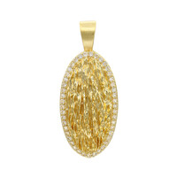 White Topaz Silver Pendant
