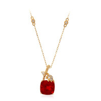 14K Mexican Fire Opal Gold Necklace (Smithsonian)