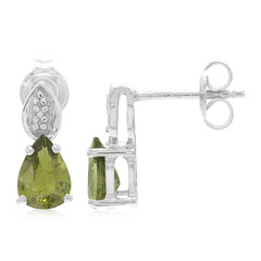 Cuprian Tourmaline Silver Earrings