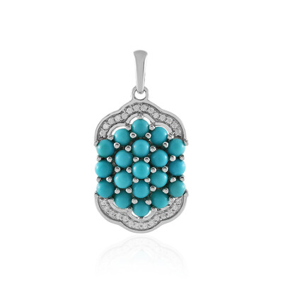Sleeping Beauty Turquoise Silver Pendant