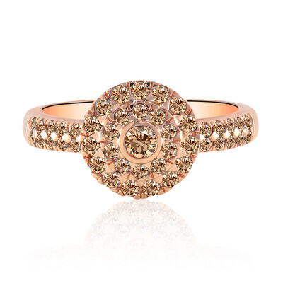 14K SI1 Argyle Rose De France Diamond Gold Ring (Annette)