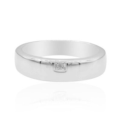 PK (I) Diamond Silver Ring