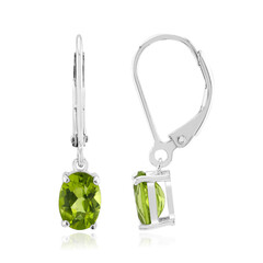 Burmese Peridot Silver Earrings