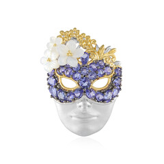 Tanzanite Silver Tie Clip (Gems en Vogue)