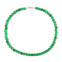 Green Onyx Silver Necklace
