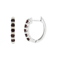 Rhodolite Silver Earrings