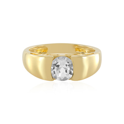 White Topaz Silver Ring