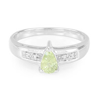 Green Sapphire Silver Ring