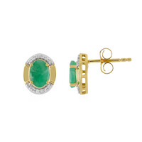 Socoto Emerald Silver Earrings