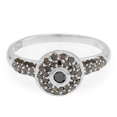 Fancy Diamond Silver Ring