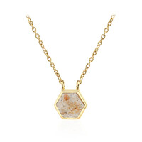 Peach Moonstone Silver Necklace