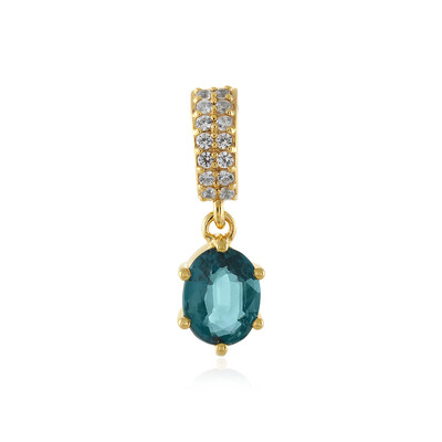 Belgian Teal Fluorite Silver Pendant
