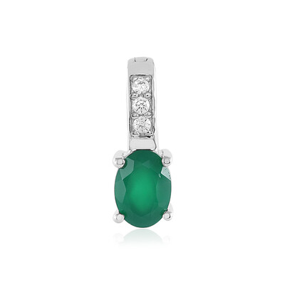 Green Onyx Silver Pendant