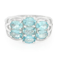 Blue Apatite Silver Ring