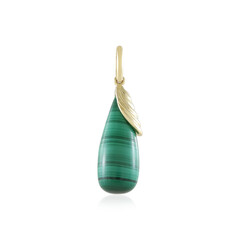 9K Malachite Gold Pendant
