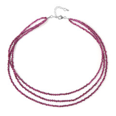 Mozambique Ruby Silver Necklace