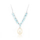 White Freshwater Pearl Silver Necklace