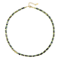 Green Hematite Silver Necklace