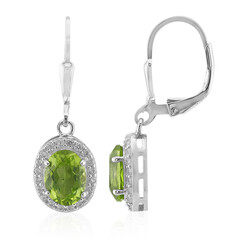 Burmese Peridot Silver Earrings