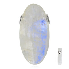 White Labradorite Silver Pendant