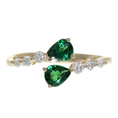 14K AAA Kenya Tsavorite Gold Ring (CIRARI)