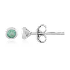 Colombian Emerald Silver Earrings