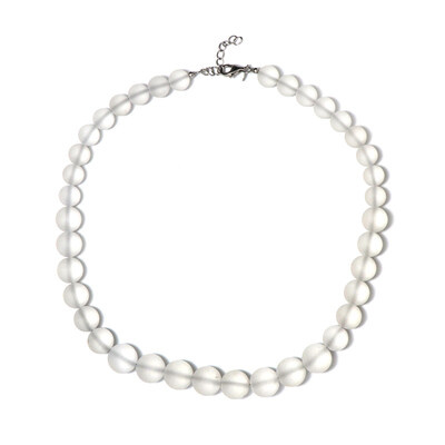 White Quartz Silver Necklace