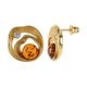Cognac Baltic Amber Silver Earrings (dagen)