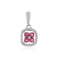 Pink Tourmaline Silver Pendant