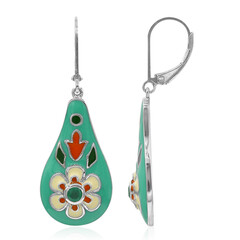 Brazilian Emerald Silver Earrings (TPC)
