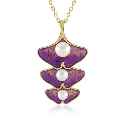 White Freshwater Pearl Silver Necklace (Adela Silber)