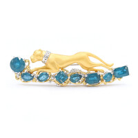 Teal Kyanite Silver Pendant (Gems en Vogue)