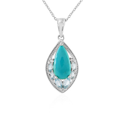 Sleeping Beauty Turquoise Silver Necklace