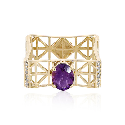 9K Uruguayan Amethyst Gold Ring (Ornaments by de Melo)