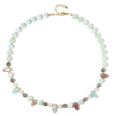 Rose Quartz Silver Necklace (Riya)