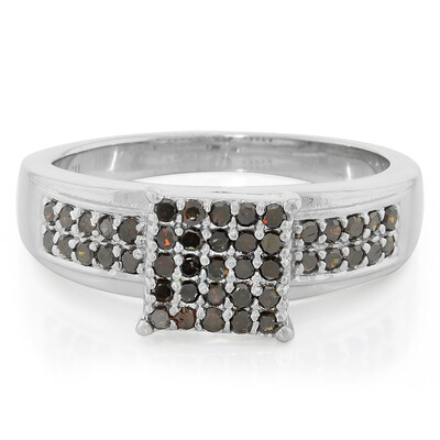 Fancy Diamond Silver Ring