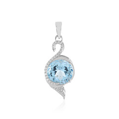 Sky Blue Topaz Silver Pendant