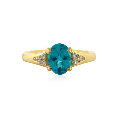 Blue Apatite Silver Ring
