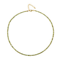 Green Tourmaline Silver Necklace