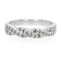 Fancy Diamond Silver Ring