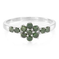Fancy Diamond Silver Ring