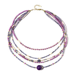 Phosphosiderite Silver Necklace (Riya)
