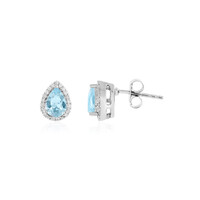 Aquamarine Silver Earrings