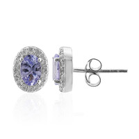 Tanzanite Silver Earrings