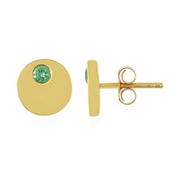 Ethiopian Emerald Silver Earrings
