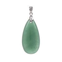 Green Aventurine Silver Pendant