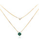 9K Muzo Colombian Emerald Gold Necklace (de Melo)